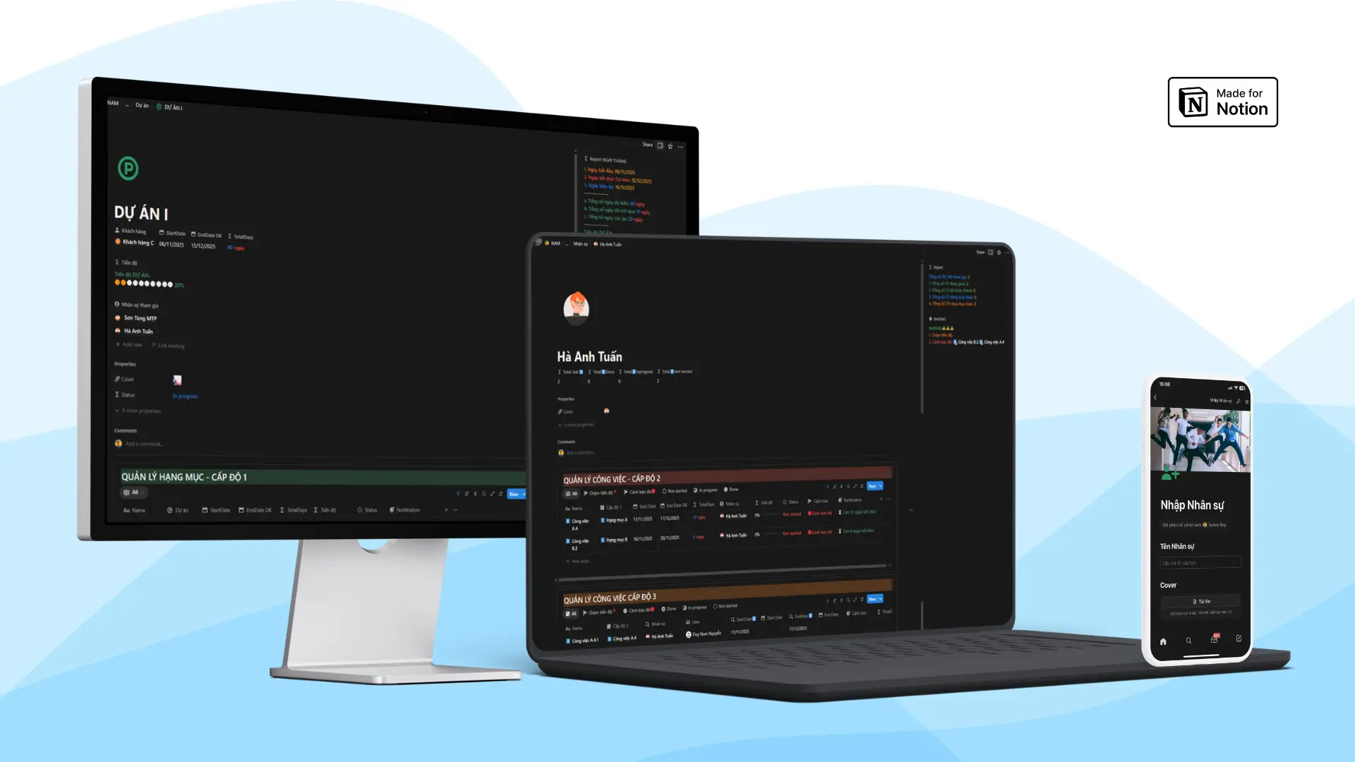 Notion Template Quản lý dự án chuyên nghiệp
